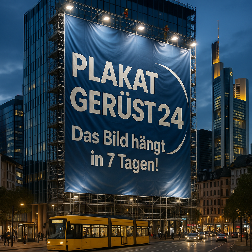 Künstlich-Generiertes Gerüst am Rhein